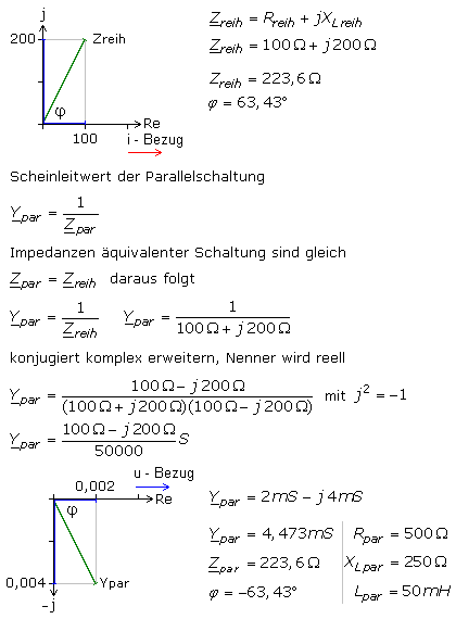 Komplexe Widerstandsberechnung von R-C-L-Kombinationen