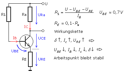 Emitterschaltung von Transistorverstärker